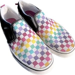 Vans Kids Shoes Classic Slip On Checkerboard Multicolor